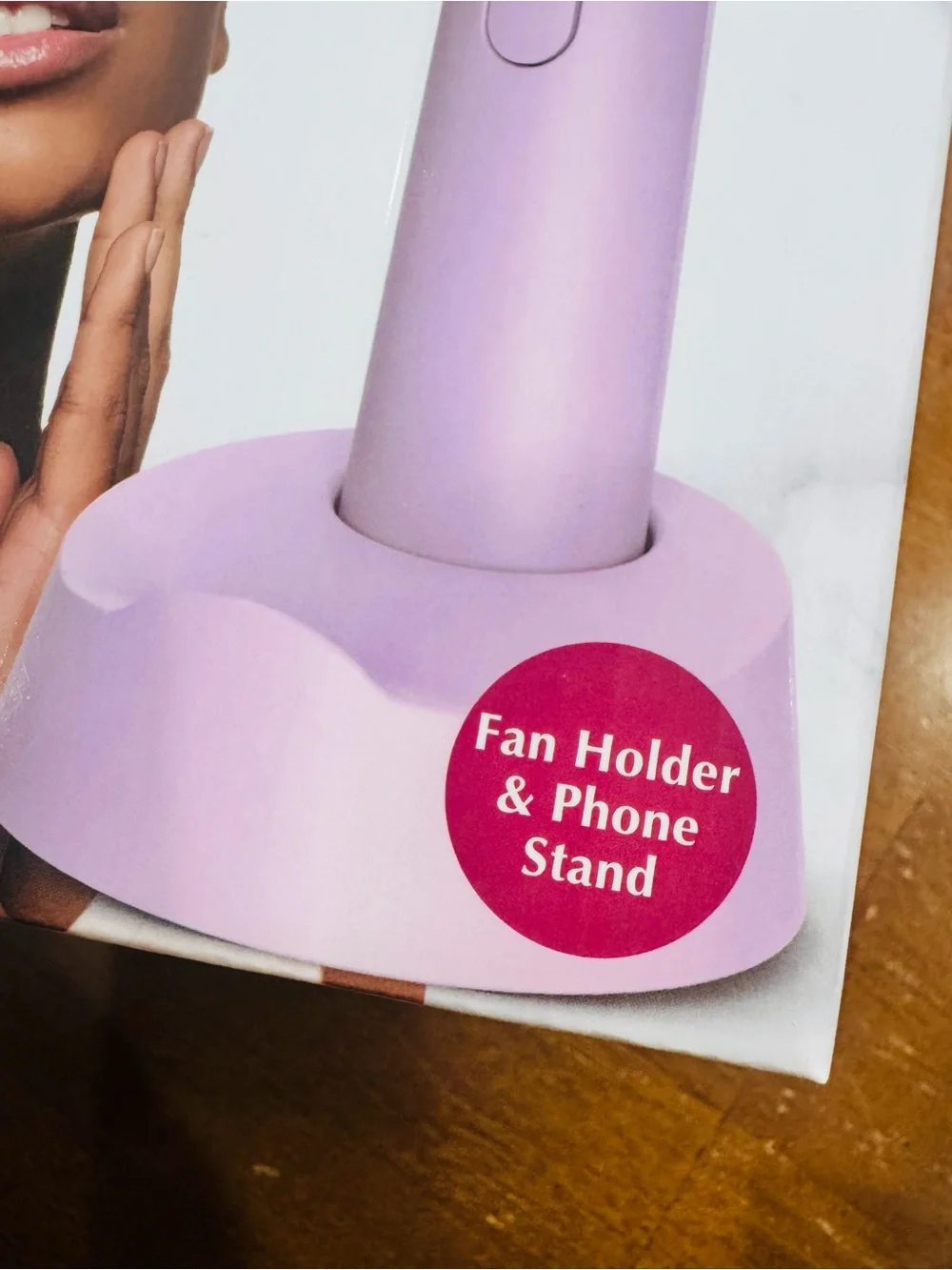 2 in 1 Standing Beauty Fan Rechargeable Makeup Fan and Phone Stand